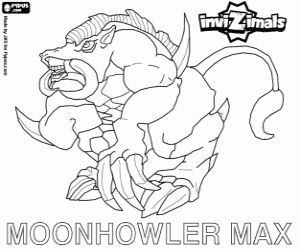 Coloriage Moonhowler Max, un Invizimals