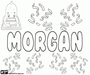Coloriage Morgan, nom en diverses langues