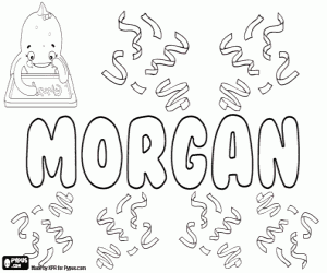 Coloriage Morgan, nom unisexe