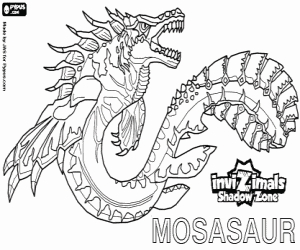 Coloriage Mosasaur, Invizimals Shadow Zone