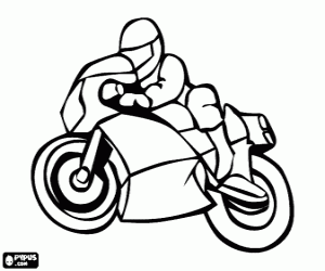 Coloriage Moto sport avec ses pilotes
