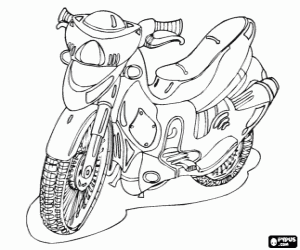 Coloriage Motocyclette ou moto