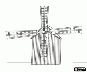 Coloriage Le moulin pour le frère aîné