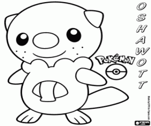 Coloriage Moustillon, loutre de mer de Pokemon