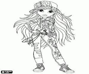 Coloriage Moxie Girlz avec chapeau élégant