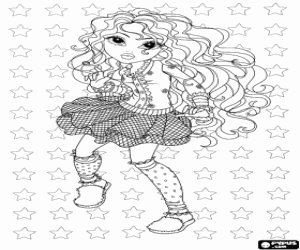 Coloriage Moxie Girlz parmi les étoiles