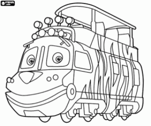 Coloriage Mtambo, un train de safari, Chuggington