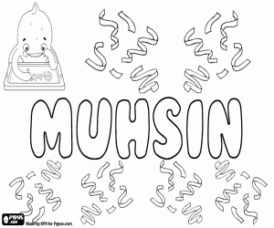 Coloriage Muhsin, variante de Muhsen
