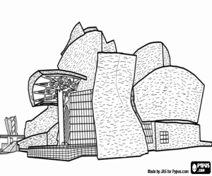 Coloriage Musée Guggenheim de Bilbao