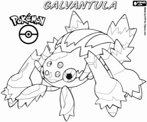 Coloriage Mygavolt, une araignée Pokemon