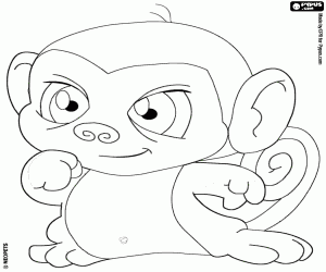 Coloriage Mynci, un singe Neopet