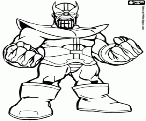 Coloriage Le méchant Thanos, Super Hero Squad