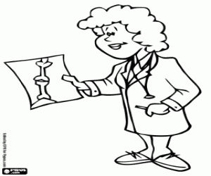 Coloriage Médecin de traumatologie et d'orthopédie