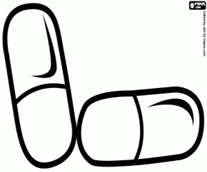 Coloriage Médicaments en gélules