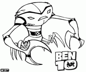 Coloriage Méga-Méninges, Ben 10 Alien Force