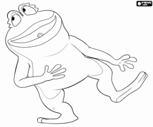 Coloriage Nanette, la grenouille de jardin