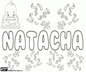 Coloriage Natacha, variante de Natalie