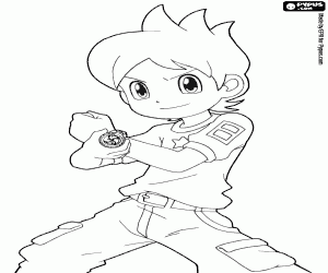 Coloriage Nathan Adams de Yo-Kai Watch