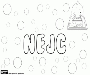 Coloriage Nejc, nom masculin
