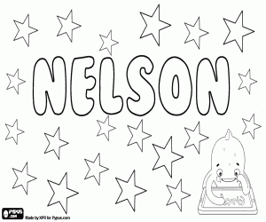 Coloriage Nelson, variante de Neil
