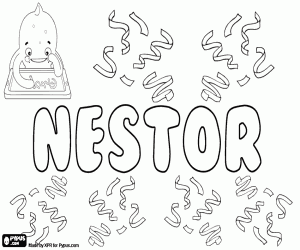 Coloriage Nestor, nom d’origine grecque