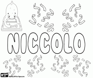 Coloriage Niccolò, variante de Nicolò