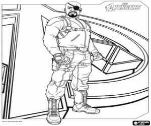 Coloriage Nick Fury, directeur du S.H.I.E.L.D.