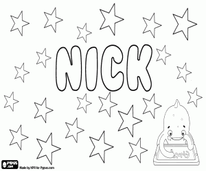 Coloriage Nick, nom en diverses langues