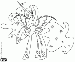Coloriage Nightmare Moon, Mon petit poney