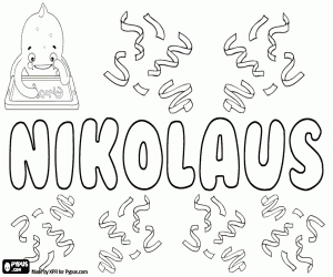Coloriage Nikolaus, prénom masculin
