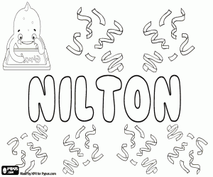 Coloriage Nilton, nom du garçon
