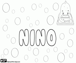 Coloriage Nino, nom de diverses origines