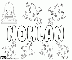 Coloriage Nohlan, nom pour garçon