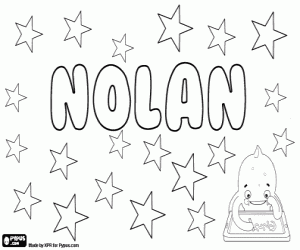 Coloriage Nolan, nom pour enfant