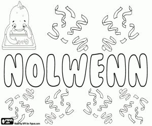 Coloriage Nolwenn, nom d'origine bretonne