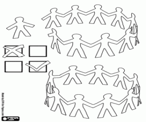 Coloriage Non à la discrimination