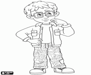 Coloriage Norman, un ami de Sam le pompier