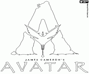 Coloriage Nouveau logo d’Avatar, James Cameron