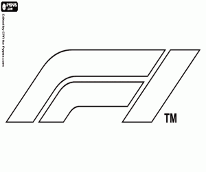 Coloriage Nouveau logo officiel de la F1