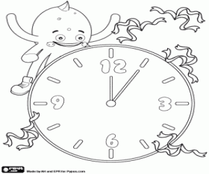 Coloriage La nouvelle année avec Pypus