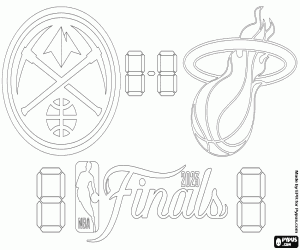 Coloriage Nuggets - Heat, Finales NBA 2023