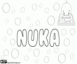 Coloriage Nuka, un nom unisexe inuit