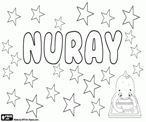 Coloriage Nuray, nom turc