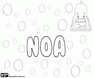 Coloriage Nóa, nom pour garçon en féroïen