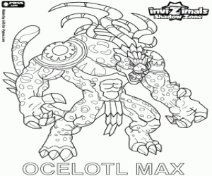 Coloriage Ocelotl Max, Invizimals Shadow Zone