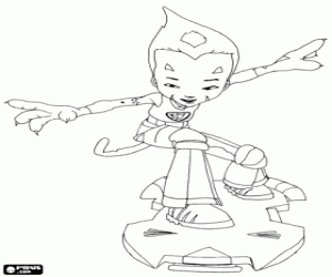 Coloriage Odd, le surfeur de Code Lyoko