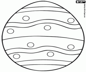 Coloriage Oeuf de Pâques décoré