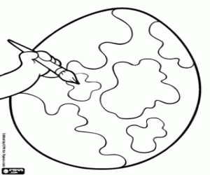 Coloriage Oeufs de Pâques peints à la main