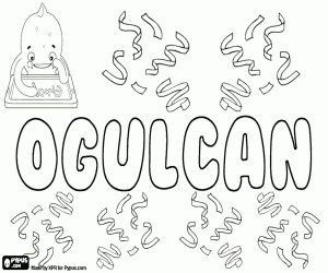 Coloriage Ogulcan, nom turc, Oğulcan