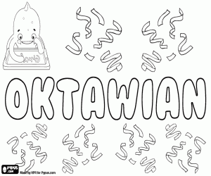 Coloriage Oktawian, nom polonais
